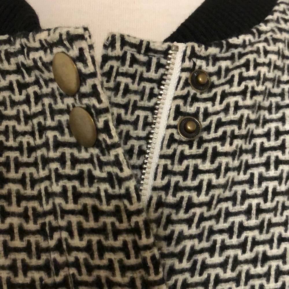 Sugar Lips Wool Blend Patterned Baseball Jacket M - image 3